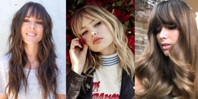 Trendiga kvinnor frisyrer 2019: långt hår hippie