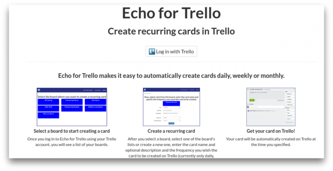  Echo för Trello skärm