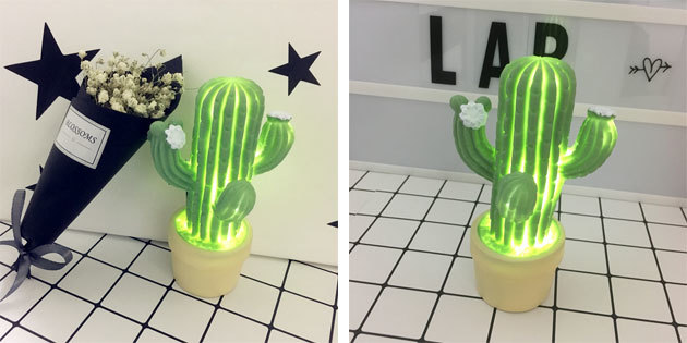 Lampan i form av en kaktus