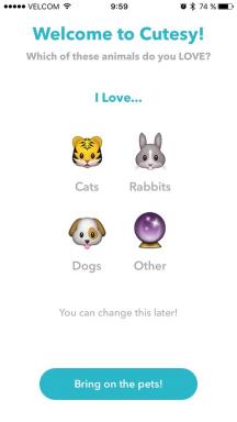 Cutesy för iOS - den mest positiva sociala nätverk