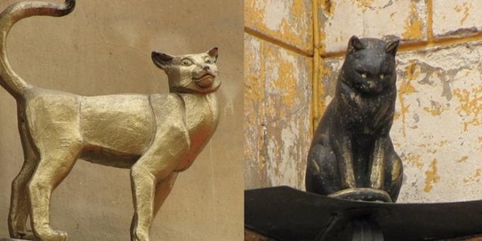 Monument av St. Petersburg: Monument Elisa katt och katten Vasilisa