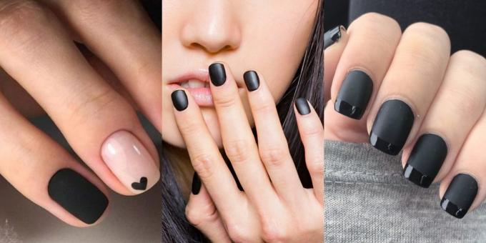 Fashion Nails 2018: Matte black