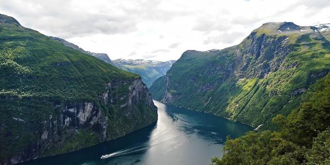 Om att gå i Europa: Geirangerfjorden, Norge