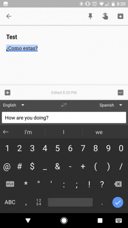 Gboard: ett exempel på översättningen