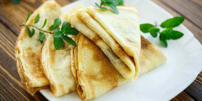 Pannkakor med öl och kefir: ett enkelt recept