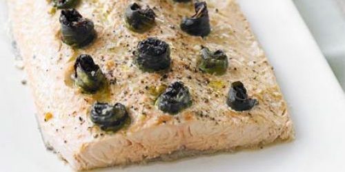 Fisk i ugnen: laxfilé på Medelhavet