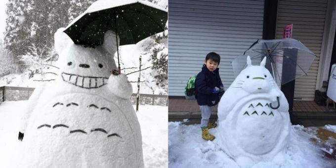 Snö figuren Totoro