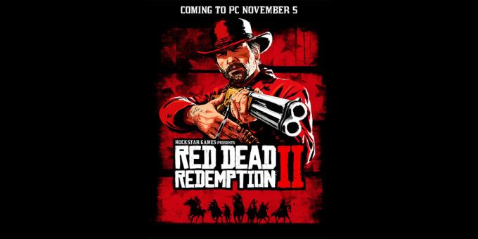 Affischen för tillkännagivandet av PC-versionen av Red Dead Redemption 2