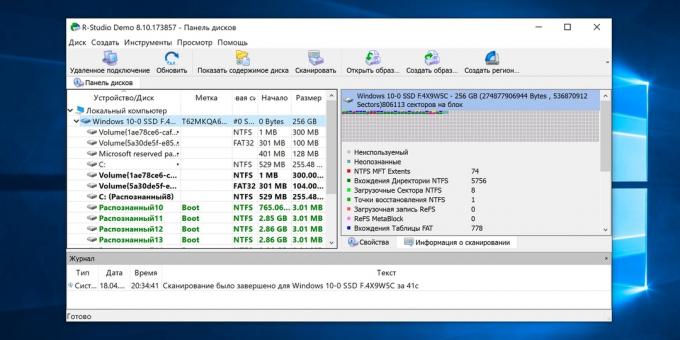 Återskapa data från hårddisken: R-Studio