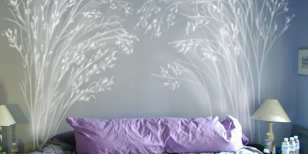 färgaccenter i inlandet: sängen