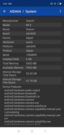 recension Xiaomi Mi 8: Inbyggt minne