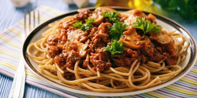 Bolognese pasta med svamp