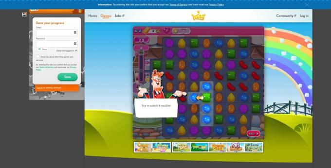 Pusselspel online: Candy Crush Saga