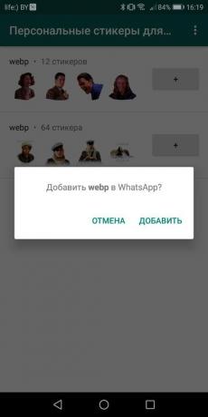Klistermärken i WhatsApp: WhatsApp Lägg
