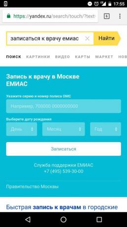 "Yandex" online-post till läkaren
