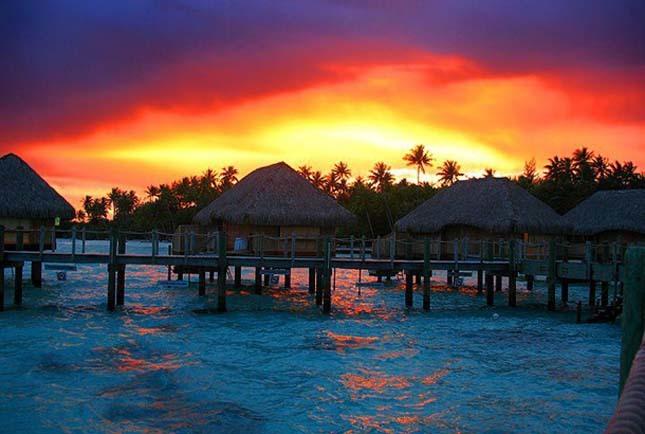 Solnedgång på Bora Bora