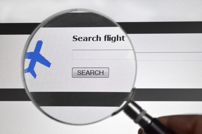 Sök flygning, flygbolag söktjänst på webben