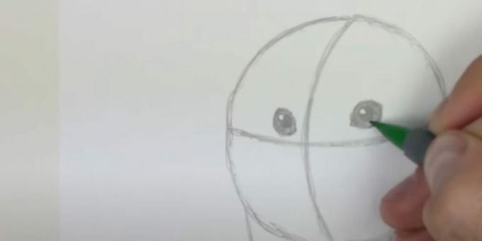 Hur man ritar en uggla: rita ögonen