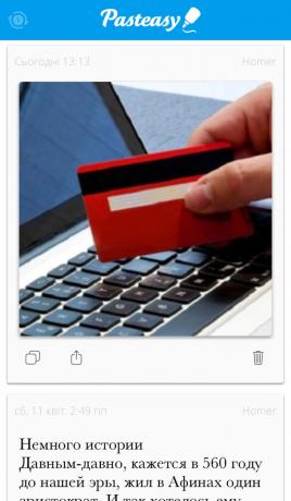 Pasteasy för iOS