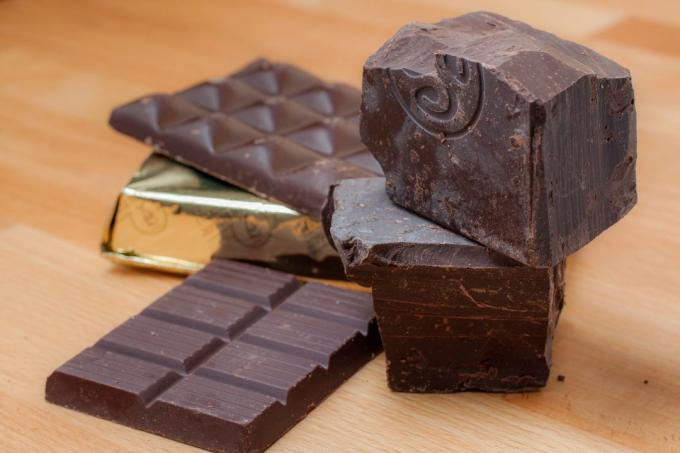 hälsosamma livsmedel: mörk choklad