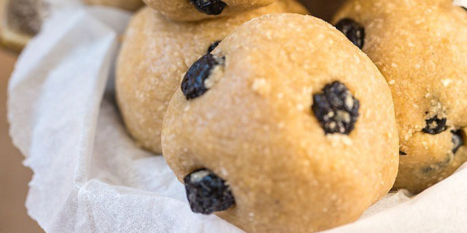 Energi bollar med smak av blåbär muffin