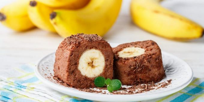 Lätt Choklad Banan Dessert