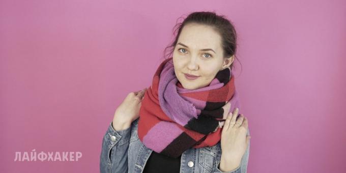 Hur man knyter en scarf: smal krage