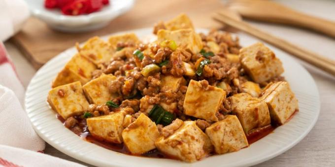Stekt köttfärs med tofu