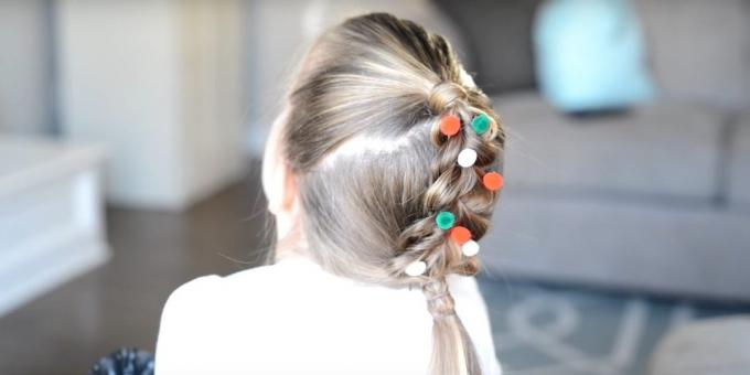 frisyrer för flickor i det nya året: skärs dekorationer
