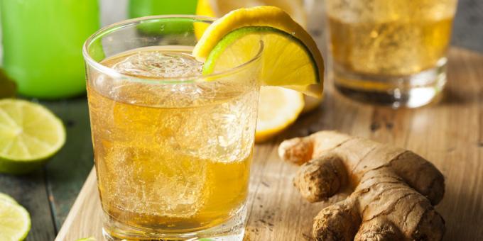 Slimming cocktail med ingefära, citron och honung