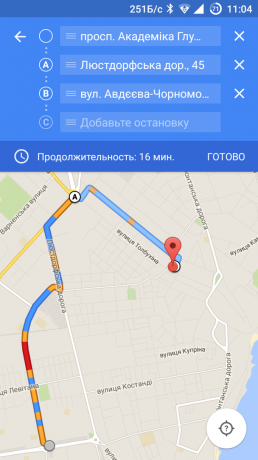 Google Maps: flera destinationer