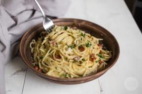 Carbonara pasta med grädde