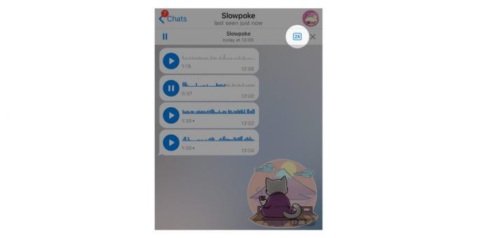Telegram version: acceleration av röstmeddelanden