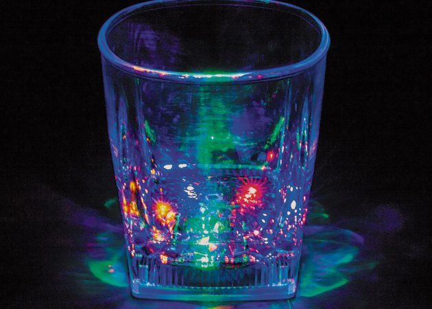 Dekorativt glas med belysning