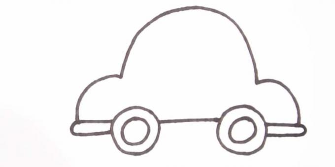 Hur man ritar en bil: måla botten på bilen