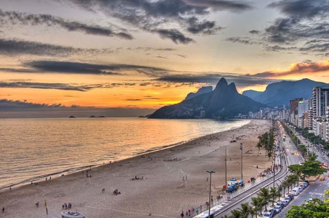 Solnedgång i Rio de Janeiro