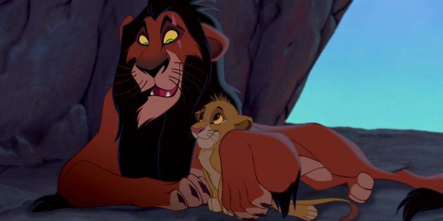 Simba och Scar i den animerade filmen "The Lion King"