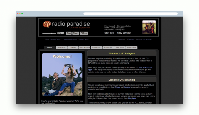 Musik i format FLAC format: Radio Paradise