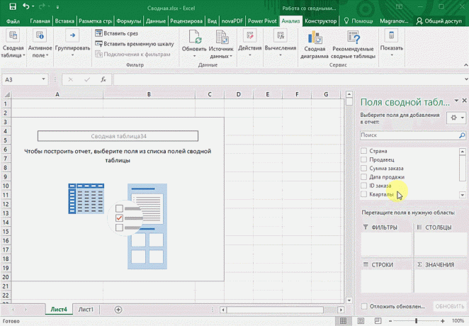 EXEMPEL pivottabell i Excel