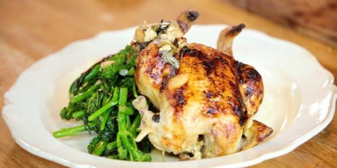 Recept kyckling i ugnen: hel kyckling i mjölk från Jamie Oliver