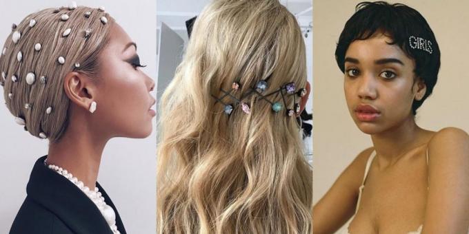 Fashionabla kvinnors frisyrer 2019: frisyrer med stenar
