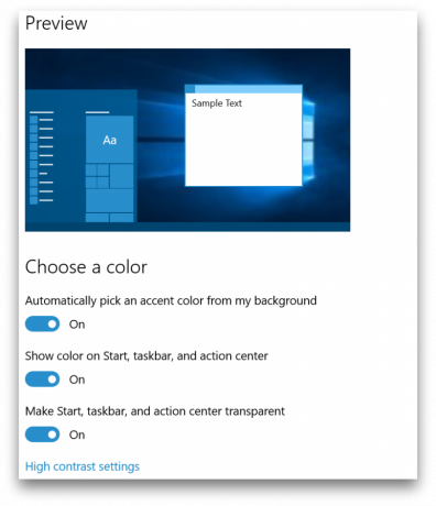 Windows 10 build 10525 färg