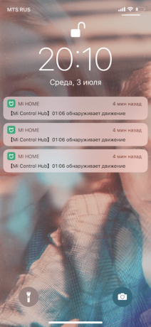 Xiaomi Mi Smart: meddelande på telefonen