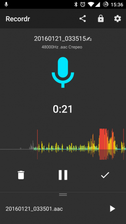 Högkvalitativ röstinspelning för Android