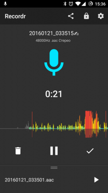 Recordr för Android - högkvalitativ röstinspelning med full kontroll alternativ