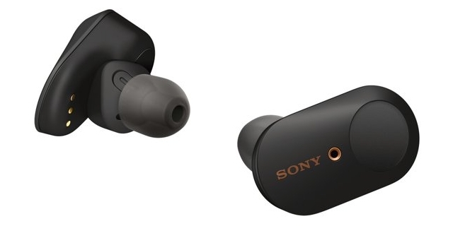 hörlurar Sony WF-1000XM3 har mycket kompakta mått