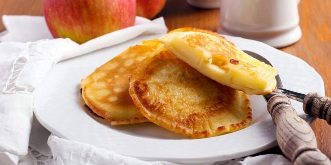 Apple pannkakor med kefir