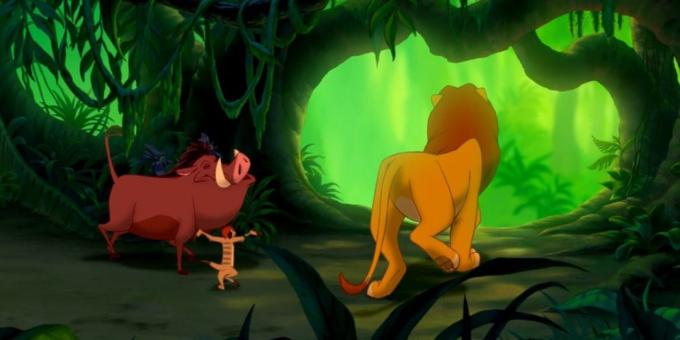 Tecknade "The Lion King" realistiskt avbildade djur