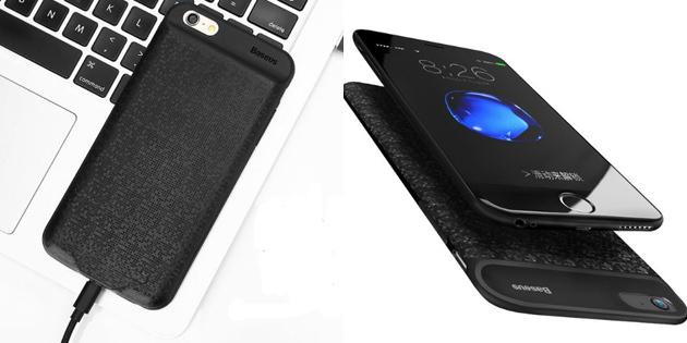 Topp fodral för iPhone: Case-batteri