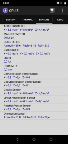 UMIDIGI One Pro: Sensorer